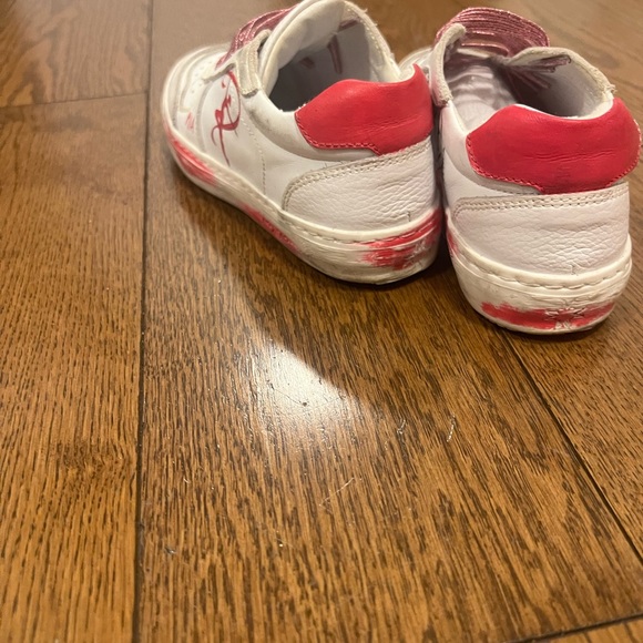 White and Pink Low-Top Sneakers for Everyday Wear (custom made in Italy) leather - Picture 6 of 6